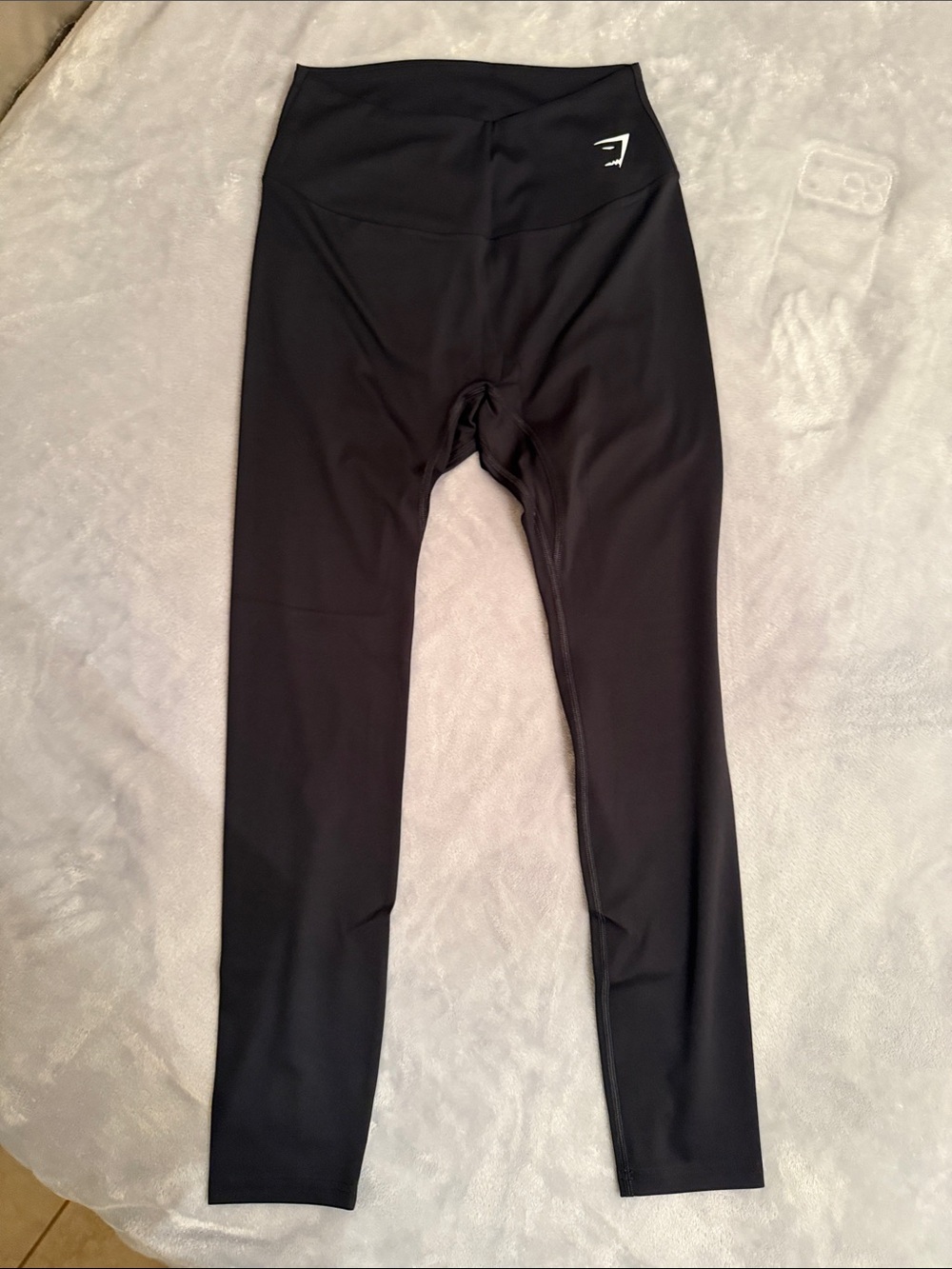 Gymshark Kids Black High-Rise Leggings with Logo